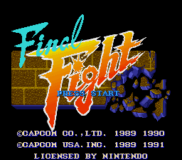 Final Fight (USA) Title Screen